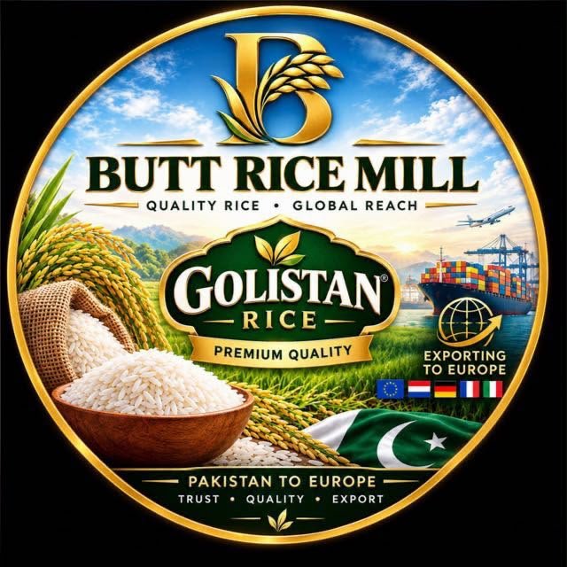 Butt Rice Mill and Golistan Rice brand emblem
